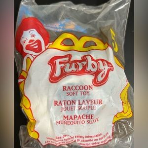 McDonalds Happy Meal Toys #5 Furby Soft Toy Raccoon 2000 Sealed